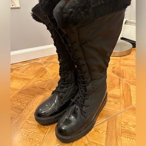 Black lace up boot from Aldo. size 8